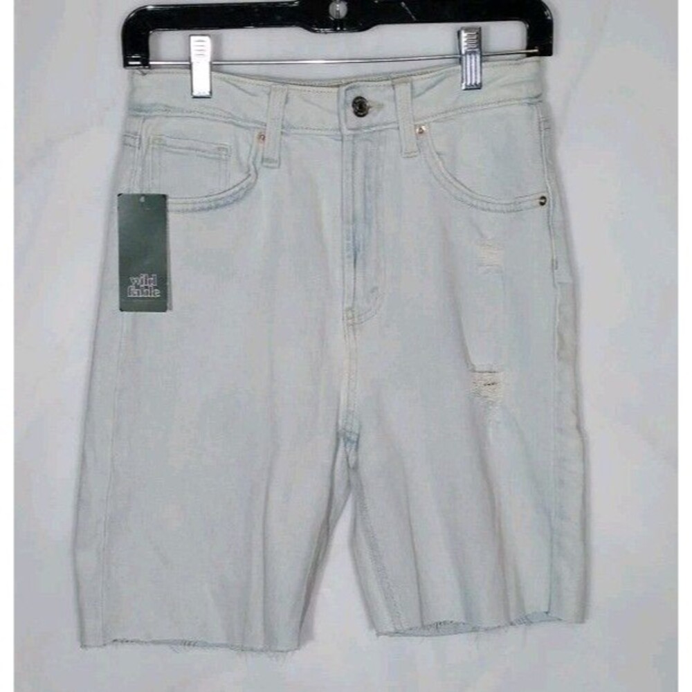 Wild Fable Womens High Rise Cutoff Denim Shorts Sz 4 Light Wash NWT